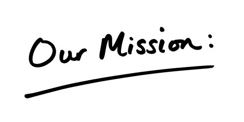 Our Mission handwritten on a white background.